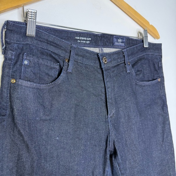 AG Adriano Goldschmied Stevie Cuff Slim Straight Classic Women's Jeans Size 30 - Picture 6 of 8